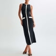 thumbnail image 6 of Mifsaly Ribbed Knit Dress for Women Sleeveless Button Front Elegant Dresses Work Business Casual Versatile Daily Wear Outfits 2026 L, 6 of 8
