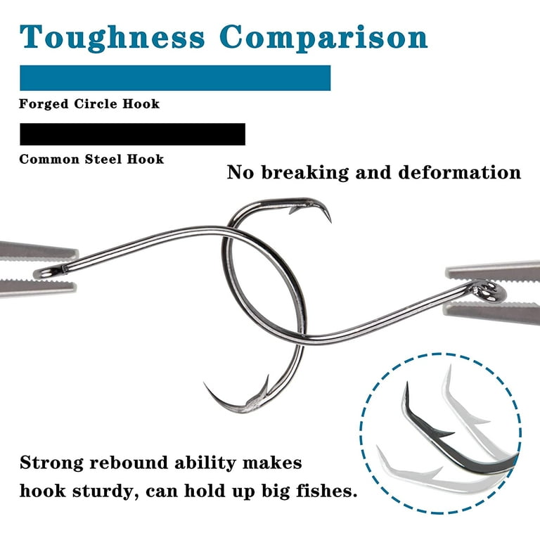best fishing hooks for striped bass Live Bait Saltwater Circle Hook Assortment use rig allows anglers to attach it to their main line and begin fishing immediately MaiTai Striped Bass Hi/Lo Rig