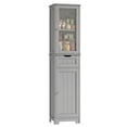 thumbnail image 5 of Homfa Narrow Kitchen Pantry Storage Cabinet, 67" Slim Pantry Cabinet with Drawer and Door, Space-Saving Freestanding Storage Cabinet for Small Place, Gray, 5 of 7