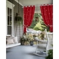 thumbnail image 4 of Outdoor Curtains for Patio, Christmas Tree, Waterproof Blackout Outside Curtain for Porch/Pergola, Red Snowflake Buffalo Lattice Green Thermal Insulated Drapes for Cabana, 1 Panel, 54 x 84 Inch, 4 of 8