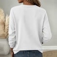 thumbnail image 3 of LIaqionyy Women Tops Long Sleeve Blouses Casual Crew Neck Pleated Tunic Shirts Loose Fashion Business Clothes, 3 of 5
