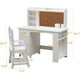 thumbnail image 5 of Escritorio y Silla para Niños, Mesa de Estudio de Madera con Estante de Almacenamiento y Panel de Corcho, Escritorio para Aprendizaje Infantil, 5 of 6