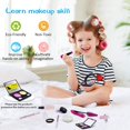 thumbnail image 3 of GLUAAE Pretend Makeup Kit Toys for 3+ Year Old Girls, First Make up Set for Little Princess Play Dress up, Kids Cosmetic, Best Birthday Gift for Toddler-with Polka Dot Bag (Not Real Makeup), 3 of 8
