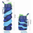 Collapsible Water Bottles 3 Pack Expandable Water Bottle 500ml For collapsible-water-bottles-3-pack-expandable-water-bottle-500ml-for