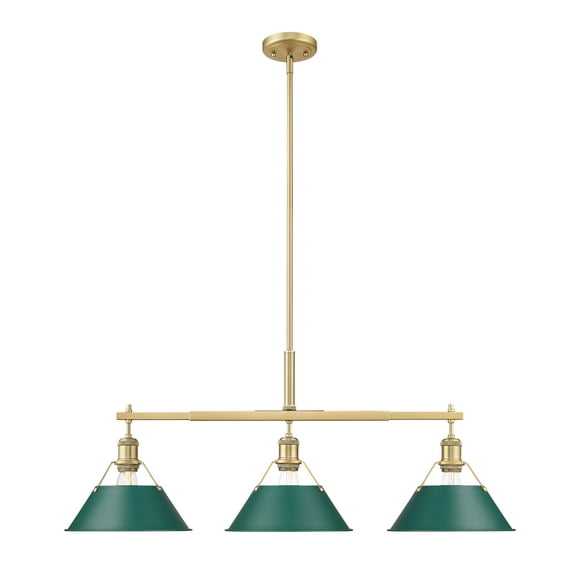 Golden Lighting 3306-Lp Bcb Orwell 3 Light 10" Wide Linear Pendant - Brushed Champagne