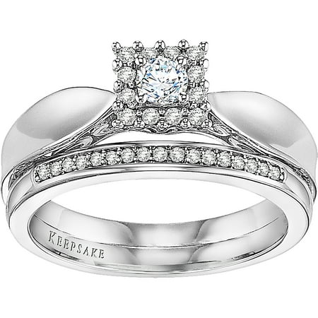 Keepsake Sterling Silver 1/4ctw Diamond Pr Bridal