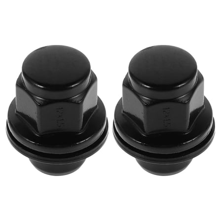 FONDOTIN Black Carbon Steel Wheel Lug Nuts Tire Nut Set 2 Pieces Replacement Accessories