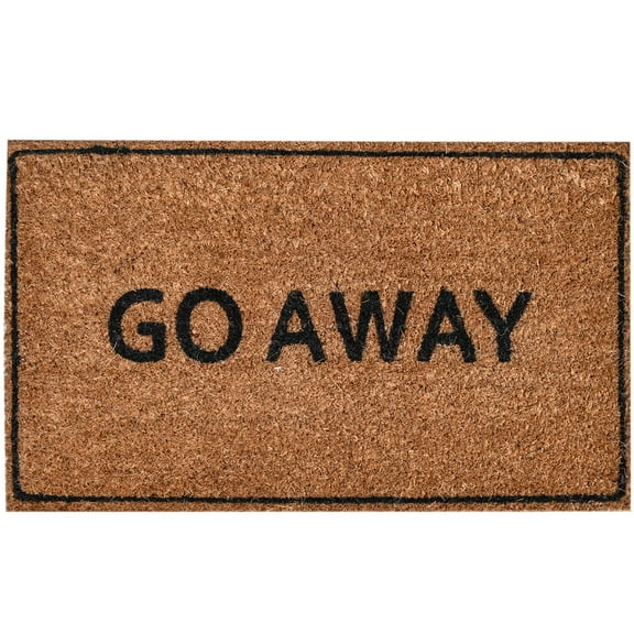 Ninamar Door Mat Go Away Natural Coir - 29.5 x 17.5 inch