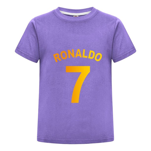 Camiseta Niño Fan Futbol Cristiano Ronaldo | Playera CR7 con Diseño Animado