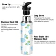 thumbnail image 3 of Watercolor Blue Flowers 600ml Double Walled Stainless Steel LeakProof Sports Bottle Thermo 8h, 3 of 9