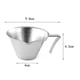 thumbnail image 5 of Medidora de Espresso con Asa Paquete de 2 Tazas de Espresso de Doble Tiro de Acero Inoxidable para Servir Espresso Plateada, 5 of 5