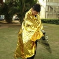 thumbnail image 2 of Survival PET Aluminum Film Blankets Outdoor Camping Moisture-proof Mat First Aid Rescue Reflective, 2 of 6