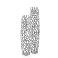 thumbnail image 3 of HomeRoots 47" Aluminum Silver Twigs Cylinder Floor Vase 40 x 9 x 9, 3 of 5