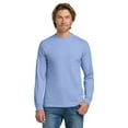 thumbnail image 3 of Gildan Men’s Heavy Cotton Long Sleeve T-Shirt, Crew Neck Classic Fit Tee, Carolina Blue, 6-Pack, S, 3 of 7