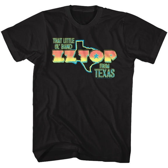 ZZ Top Texas Band Black Adult T-Shirt