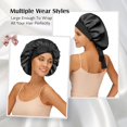 thumbnail image 5 of JUNWELL 100% Mulberry Silk Bonnet for Sleeping Women - Double Layer Silk Hair Wrap – Non-Slip Silk Turban - Hair Silk Bonnet for Sleeping Women - Silk Cap for Sleeping, 5 of 5