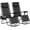 Black, variant on CazToi 2 Pack Oversized Folding Patio Lounge Chairs, Textilene Lawn Chairs with Adjustable Armrests, Reclining Chair Set