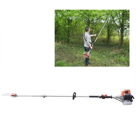 52CC 2 Stroke Chainsaw Pole Saw Pruner Pruning Saw Gas Powered Tree Trimmer