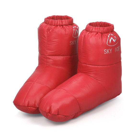 Winter Warm Duck Down Slippers Boots Home Outdoor Camping Shoes Footwear for Men Women