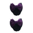 thumbnail image 2 of Baohd Wide Application Bow Work Hair Clips For Various Occasions Professional Hair Plate Mesh Pocket Two Bows-dark purple 2Set, 2 of 6
