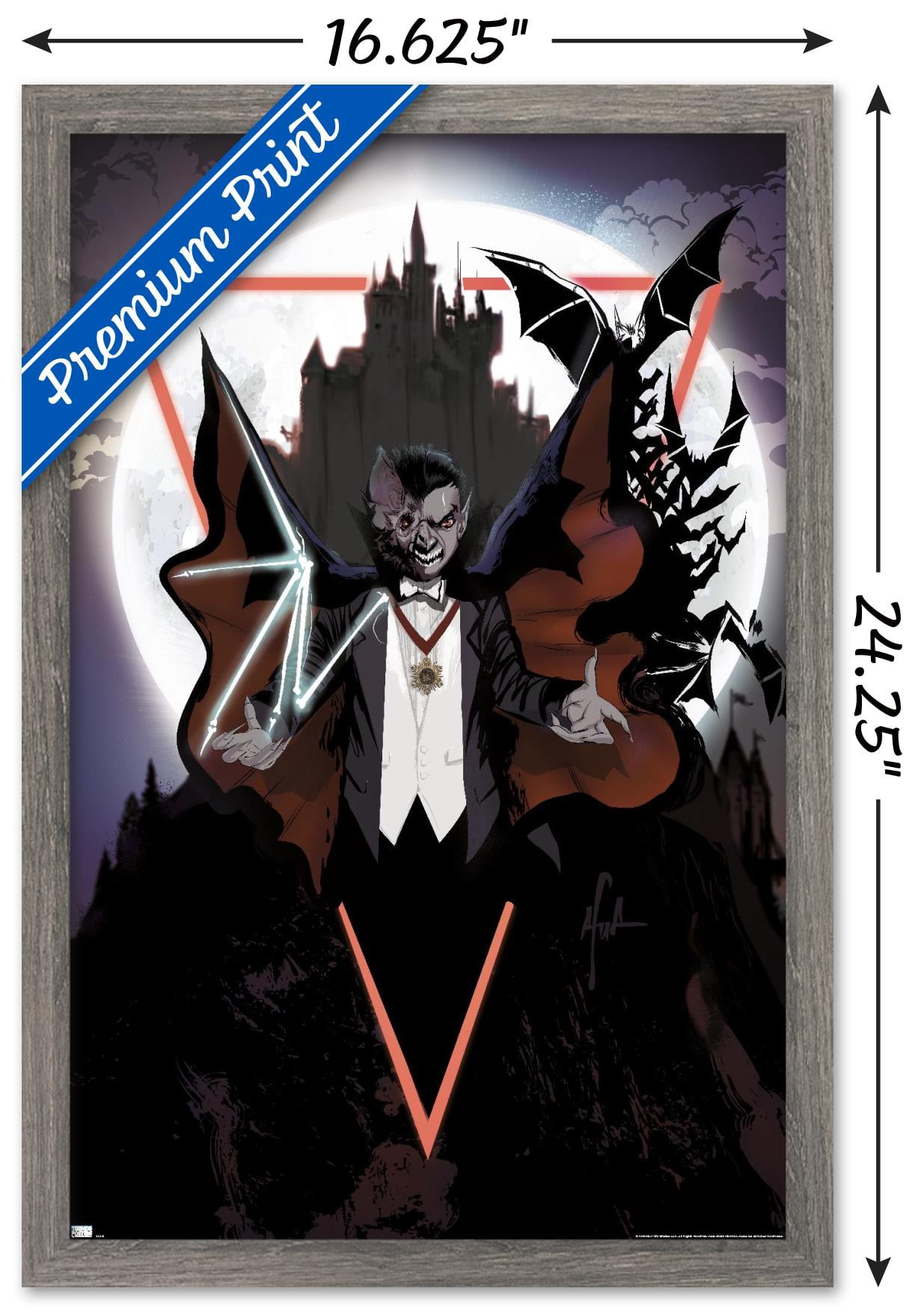 Dracula - Illustration Wall Poster, 14.725" x 22.375" Framed