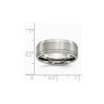 thumbnail image 2 of Mens Chisel Stainless Steel 8mm Brushed and Polished Wedding Band Ring for Men, 2 of 7