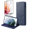 thumbnail image 1 of Tasnim Wallet Case for Samsung Galaxy S23 Case With Screen Protector (Blue), 1 of 5