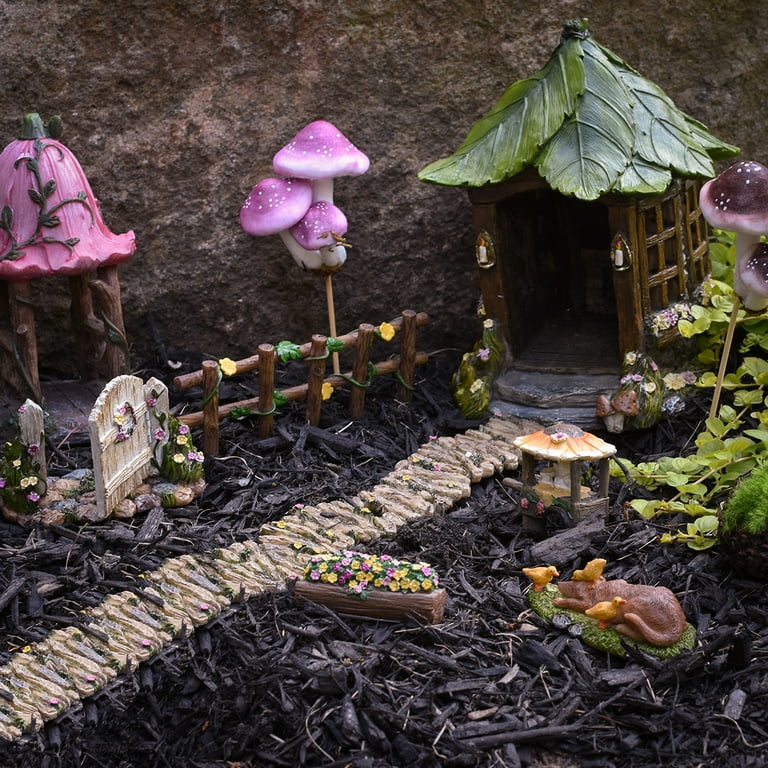 White Wood Miniature Cottage Gate Outdoor Fairy Garden Dollhouse Landscape Decor White Wood Miniature Cottage Gate Outdoor Fairy Garden Dollhouse Landscape Decor
