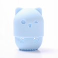 thumbnail image 1 of Estuche para guardar huevos de maquillaje de belleza, funda protectora portátil de silicona para viajes, caja de almacenamiento a prueba de polvo Meow puff, 1 of 6