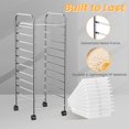 thumbnail image 6 of HJTER 10-Drawer Rolling Storage Cart, Utility Mobile Trolley with Removable Drawers & Universal Casters & 2 Brakes, Versatile Flexible Drawer Organizer Cart for Home, Office (Clear), 6 of 9