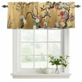 thumbnail image 2 of 2 Pack Valances for Windows, Vintage Spring Floral Window Valances for Living Room/Bedroom/Bathroom, Retro Birds Flowers Light Filtering Kitchen Curtain Valance Window Treatment 60"W x18" L, 2 of 9