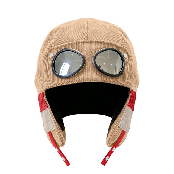 OJJCXA Hats for Men Women Corduroy Trapper Cap Goggle Earflap Windproof Warm Winter Ski Cap