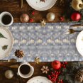 thumbnail image 3 of Merry Christmas Table Runner 13x108 Inch Snowflake Gold Sliver Colored Ball Winter Table Runners Dresser Scarves Winter Holiday Kitchen Dining Table Decoration for Home Party Indoor, 3 of 9