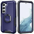 thumbnail image 2 of for Samsung Galaxy S23 FE Case, Rugged Shockproof Heavy Duty Soft TPU Rubber Bumper Hard PC Back Hybrid Protective Case [with Ring Stand] for Galaxy S23 FE (Without Screen Protector) - Blue, 2 of 8