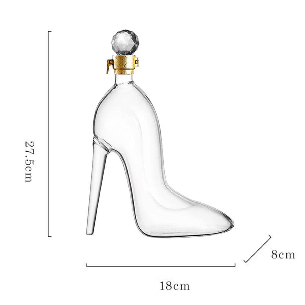 350 ML Unique High-heeled Shoes Shape Decanter Glass for Liquor Gift 