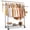 Silver High&low pole, variant on HOKEEPER 680 lbs Heavy Duty Clothing Garment Rack with Shelves Commercial Grade Clothing Racks on Wheels Rolling Double Clothes Rack Portable Collapsible Adjustable, Chrome Finish
