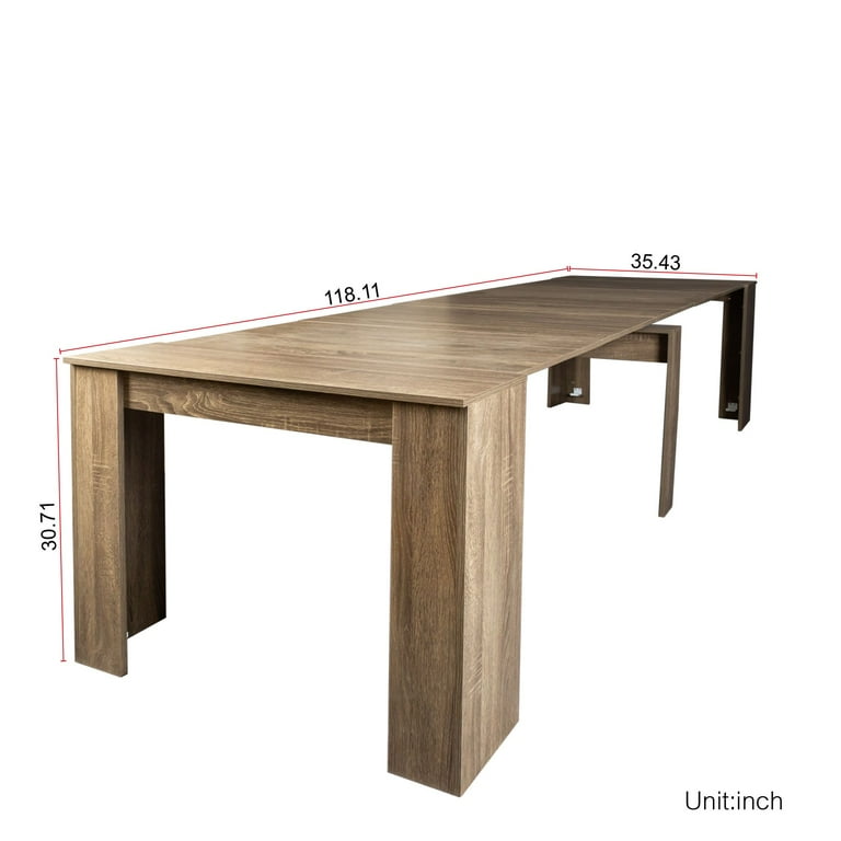 Aukfa 9FT Dining Table for 6 12 Person Extendable Dining Table for