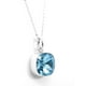 thumbnail image 1 of Collar Zvezda Cushion color Aquamarine plata .925 Zvezda ZCO-CUSH12-AQU, 1 of 5