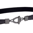 thumbnail image 3 of Syuer Cinturón Elástico Flaco Para Mujer De 0,8 Pulgadas De Ancho, Cinturón Elástico Con Cincha, Cinturón Fino (X-Small (22"-26") Black (Black Bunckle)), 3 of 5