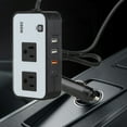thumbnail image 4 of Fiudx Inversor para Coche, Cargador Usb Dual de Alta Potencia de 200 W, Capacidad de Carga para Múltiples Dispositivos, Salida de Voltaje Estable de 110 V, Ideal para Viajes y Aventuras, Ideal para E, 4 of 6