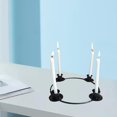 thumbnail image 4 of candeliere circular de hierro, candeliere de Adviento de Navidad, candelieres, candelieres, decoración de para comedor, Negro Soledad Candelero cónico, 4 of 7