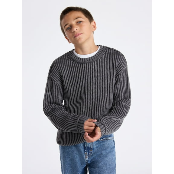 Weekend Academy Boys Crewneck Knit Sweater, Sizes 4-18