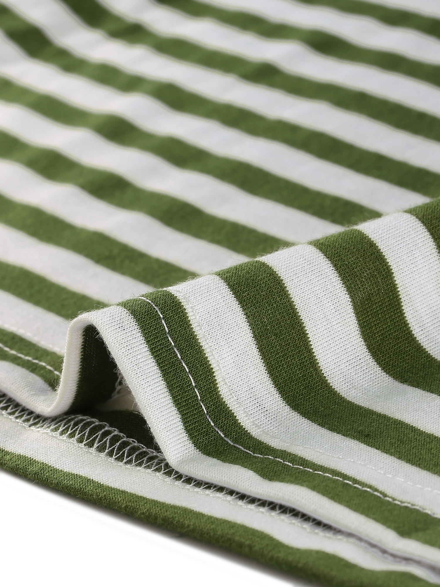 DARING DIVA Women's Color Block Striped Knit Top Long Sleeves T-Shirt M Army Green