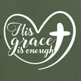 thumbnail image 5 of Wild Bobby His Grace Is Enough Heart Inspirational/Christian Men Premium Tri Blend Tee, Military Green, Medium, 5 of 5