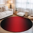 thumbnail image 2 of Round Area Rugs 6Ft, Black Red Ombre Non-Slip Washable Circle Rugs Carpet, Modern Art Abstract Aesthetics Indoor Outdoor Rug Floor Mats Throw Runner for Bedroom Living Room Bathroom, 2 of 8