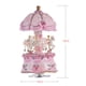 thumbnail image 2 of Cajas musicales Sueño de lujo 3 caballos giratorio carrusel Merry-go-round Windup Music Box con cambio de color colorido LED luz luminosa Melodía de Castillo en el cielo Artware regalo de cumpleaños d TOMSHOO Cajas musicales, 2 of 6