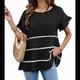 thumbnail image 2 of Blusas de Verano Informales de Corta con Volantes y Borlas Escalonadas para Mujer, Color Negro, Talla L, 2 of 9