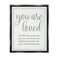 thumbnail image 5 of Stupell Industries You Are Loved Jet Black Framed Floating Canvas Wall Art, 16x20, by Daphne Polselli, 5 of 5