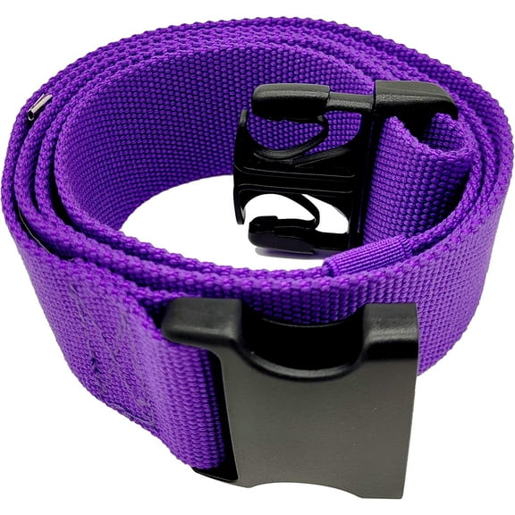 Gait Belt with Plastic Buckle by LiftAid - Transfer and Walking Aid with Belt Loop Holder for Assisting Therapist, Nurse, Home Care - 60"L x 2"W (Purple)