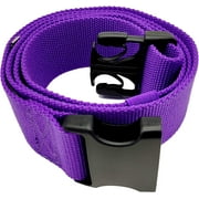 Gait Belt with Plastic Buckle by LiftAid - Transfer and Walking Aid with Belt Loop Holder for Assisting Therapist, Nurse, Home Care - 60"L x 2"W (Purple)